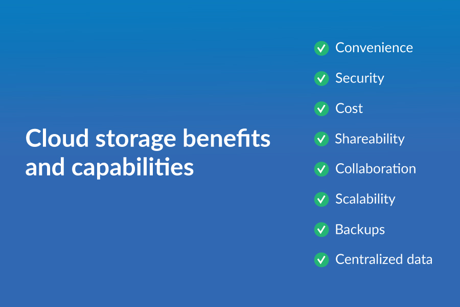 Cloud storage benefits and capabilities